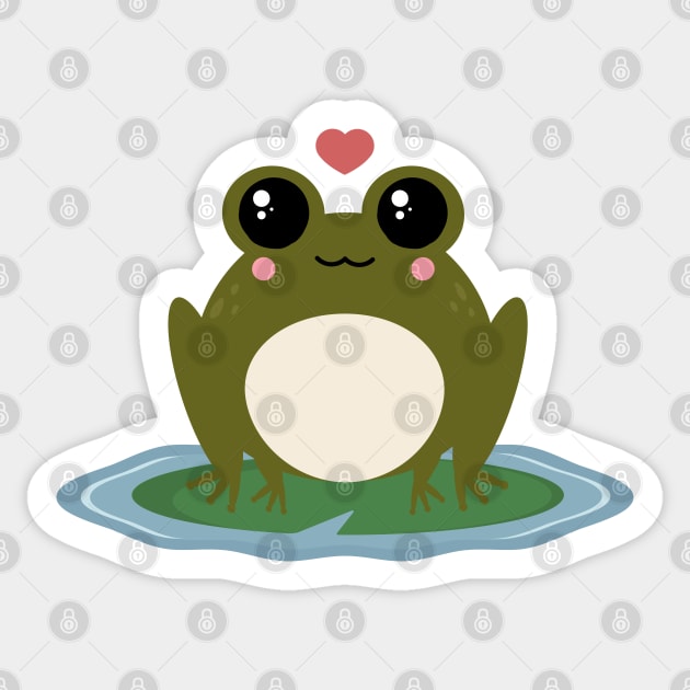 Kawaii Frog Sticker by Sasyall